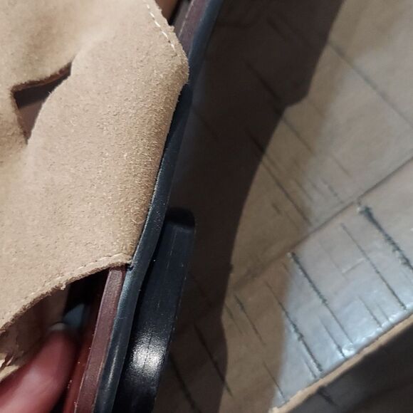 Soles Tan Suede Tall Laser Cut Gladiator Sandal Boots Sz 40 - Picture 7 of 14